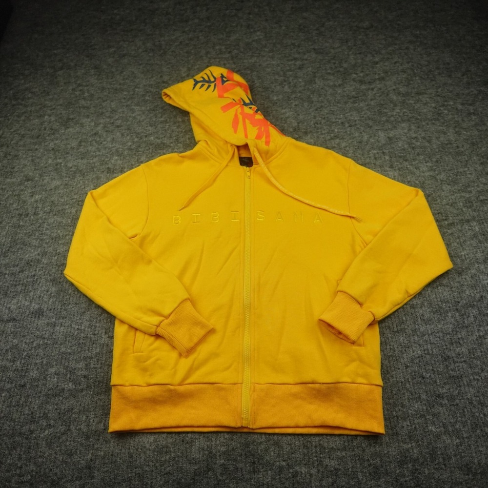 Bibi Sama Hoodie Adult Yellow XS-S Full Zip Embroidered Kitsune Japanese